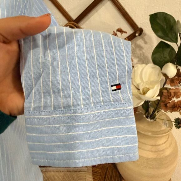 Tommy Hilfiger Light Blue Pinstripe Shirt - Picture 2 of 7